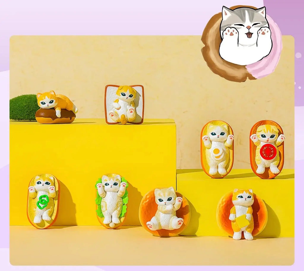 Original Mofusand Pop Bean Cute Doll Series PVC Blind Bag & Box Wholesale Cat Mini Grain Ornaments Gift Ship From Overseas