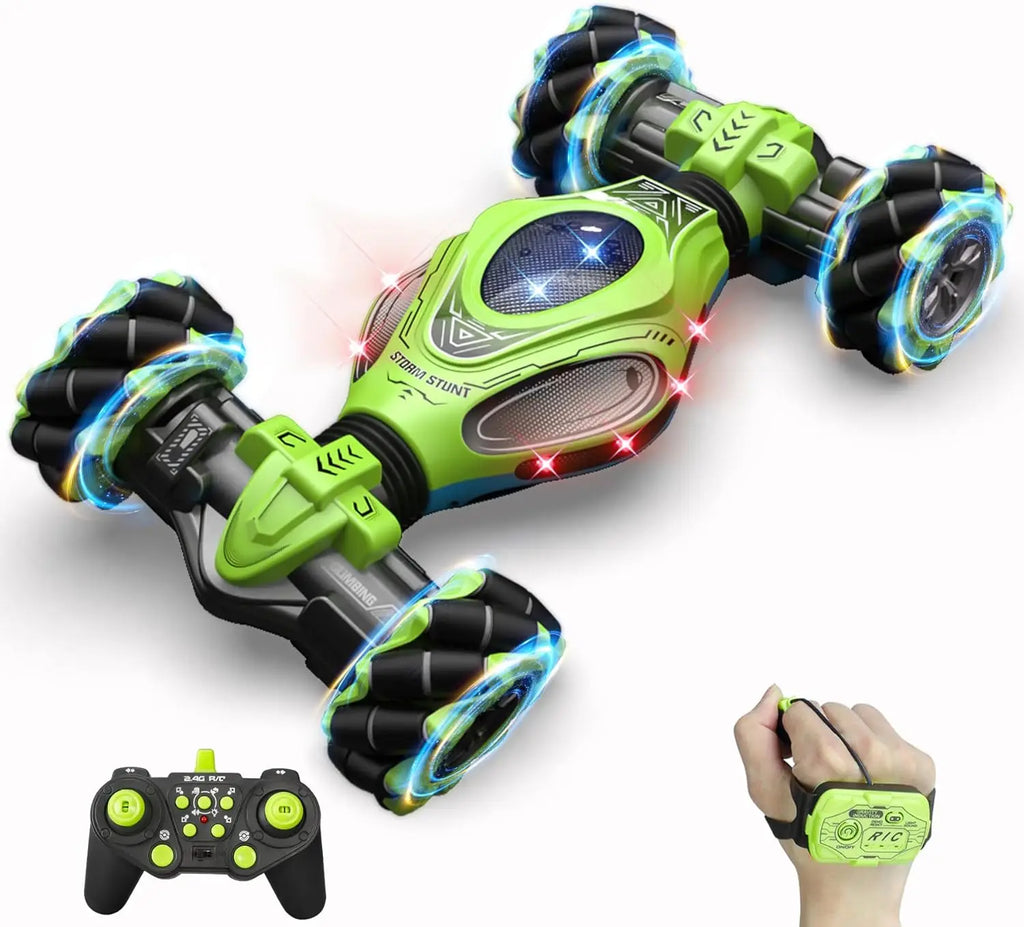2XBATTERY 1611 MAX 1/12 Scale 4WD RC Twist Car Watch Control Car 360 Rotation 13CH RC Stunt Car Remote Control Car Vehicle Toys