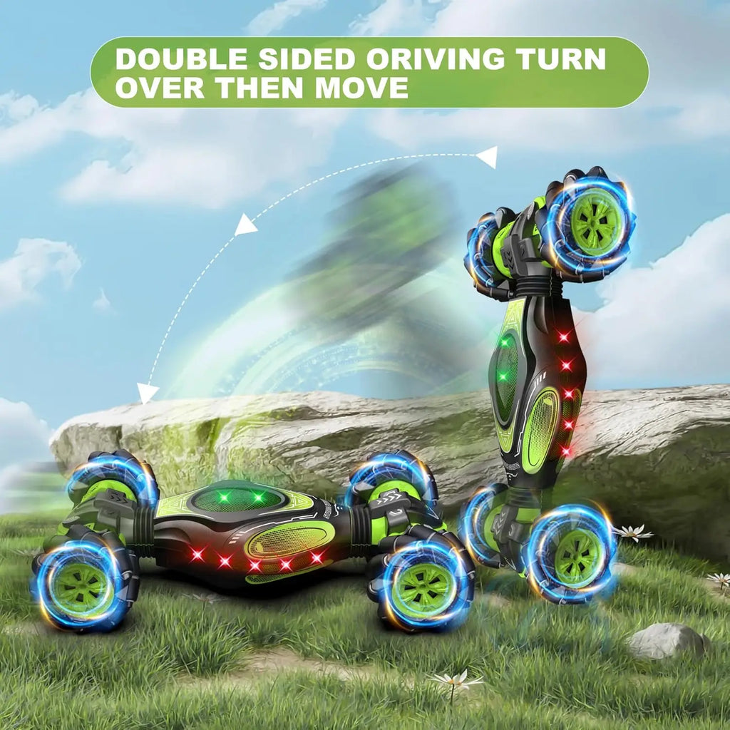 2XBATTERY 1611 MAX 1/12 Scale 4WD RC Twist Car Watch Control Car 360 Rotation 13CH RC Stunt Car Remote Control Car Vehicle Toys
