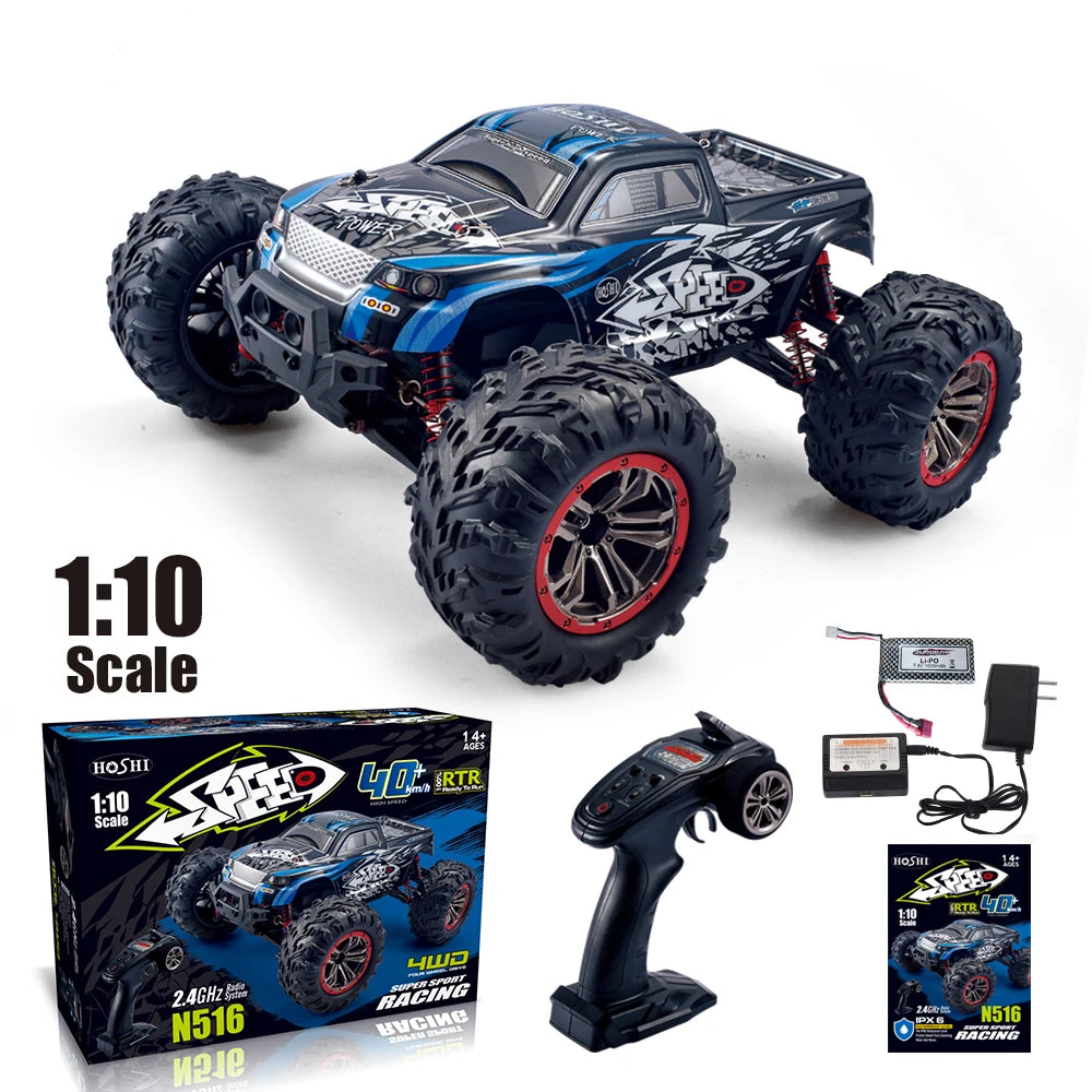 HOSHI N516 2.4G 1:10 Scale High Speed Rock Crawler Off-Road Racing Car 80M Range Remote Control Toys 2X Battery