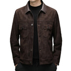 Men's Autumn and Winter New Sheep Suede Jacket Jacket Youth Casual Fashion Handsome Leather Top Men's Leather Jacket Men