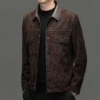 Men's Autumn and Winter New Sheep Suede Jacket Jacket Youth Casual Fashion Handsome Leather Top Men's Leather Jacket Men
