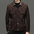 Men's Autumn and Winter New Sheep Suede Jacket Jacket Youth Casual Fashion Handsome Leather Top Men's Leather Jacket Men
