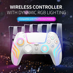 PS5 Controller,Wireless Anti-Drift Gamepad,Dual Hall Joysticks&Triggers,Macro Back Buttons,1500mAh, RGB