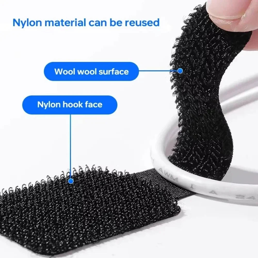 10/20Pcs Self Adhesive Reusable Cable Ties Wire Organizer Storage Stand Mouse Earphone Data Cord Desktop Tidy Management Winder