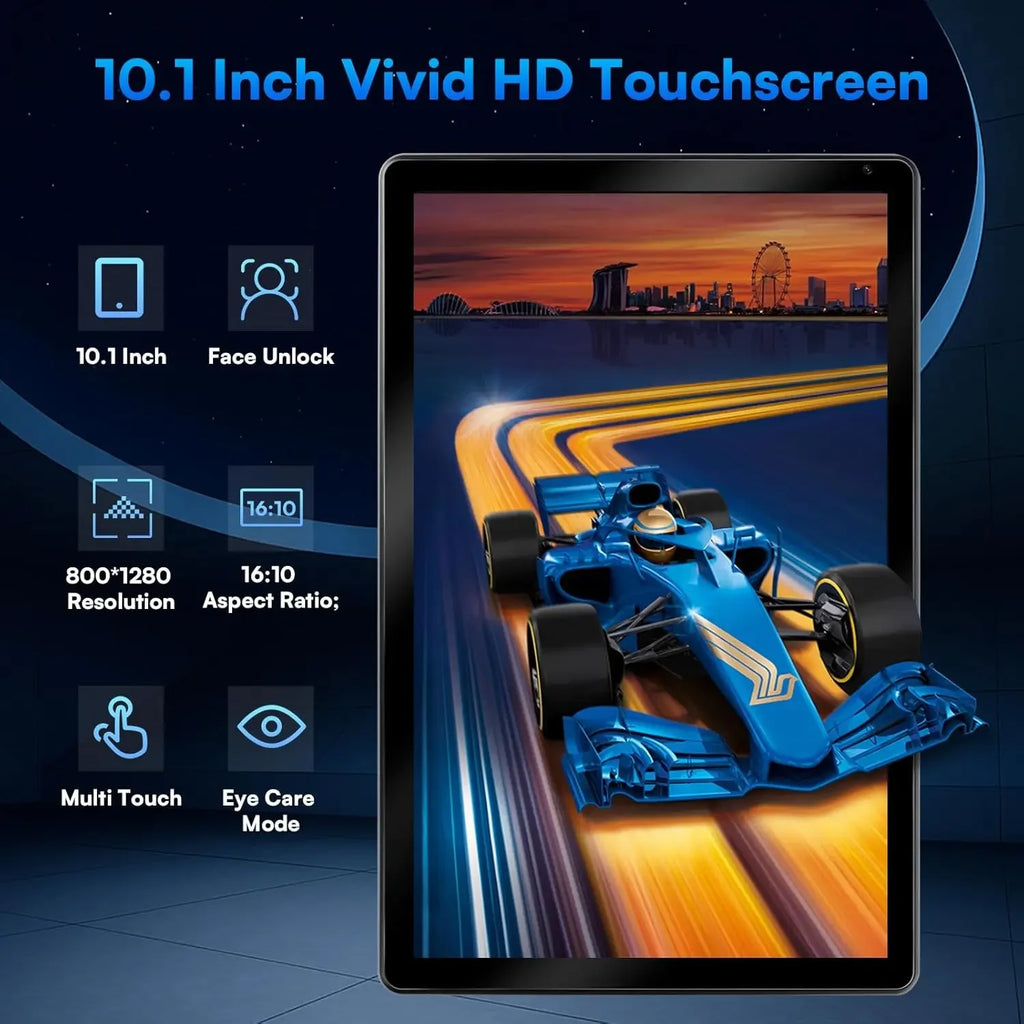 URAO 10 Inch Android Tablet, 15 8-Core Tablets, 24GB+128GB, 1TB Expansion, WiFi 6, 5MP+8MP, Stylus, Keyboard, Mouse, Headphone, PC PAD Set