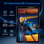 URAO 10 Inch Android Tablet, 15 8-Core Tablets, 24GB+128GB, 1TB Expansion, WiFi 6, 5MP+8MP, Stylus, Keyboard, Mouse, Headphone, PC PAD Set
