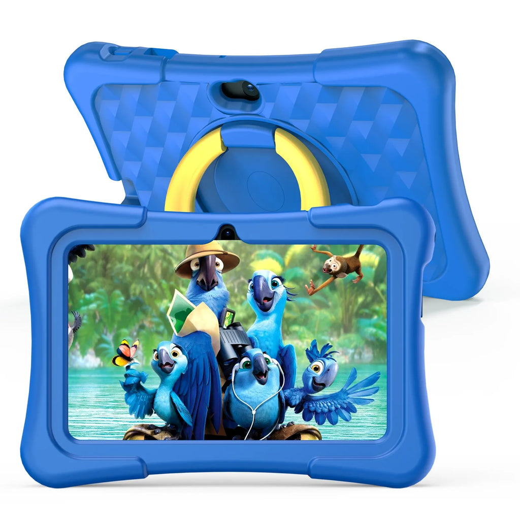 PRITOM Kids Tablet 7 Inch Android 13 32 GB WiFi Bluetooth Dual Camera Educational Software Installed with Proof Case