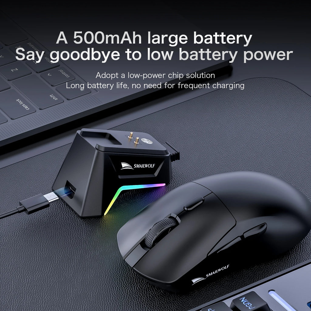 SMAILWOLF M3 PRO Wireless Bluetooth Three-Mode Mouse E-Sports Gaming Laptop Desktop PAW3311 Wired Home Lightweight FPS