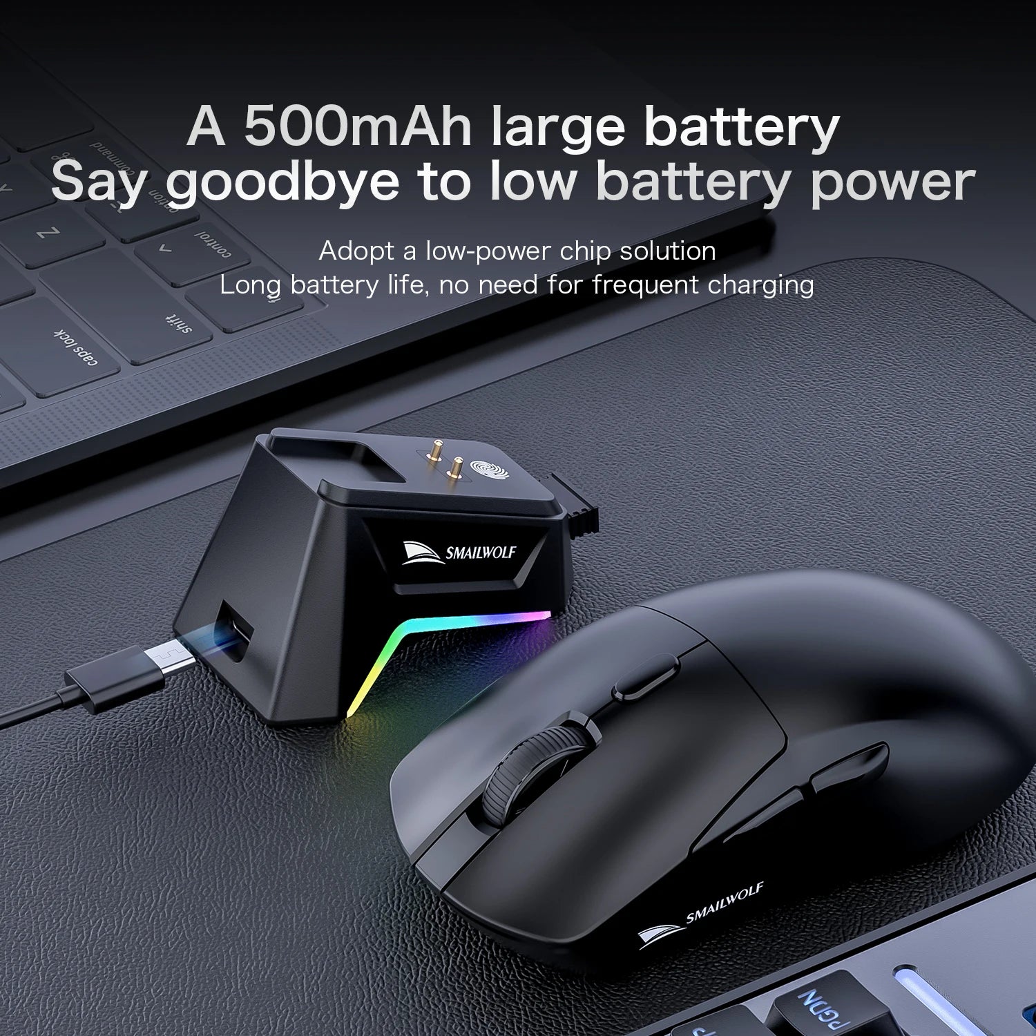 SMAILWOLF M3 PRO Wireless Bluetooth Three-Mode Mouse E-Sports Gaming Laptop Desktop PAW3311 Wired Home Lightweight FPS