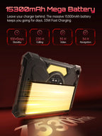 Android Tablet 15 Cubot TAB KingKong S, 15300 mAh Battery, 16GB(6+10), 256GB, 10.1-Inch 90Hz Display, Camping Light, 48MP Camera