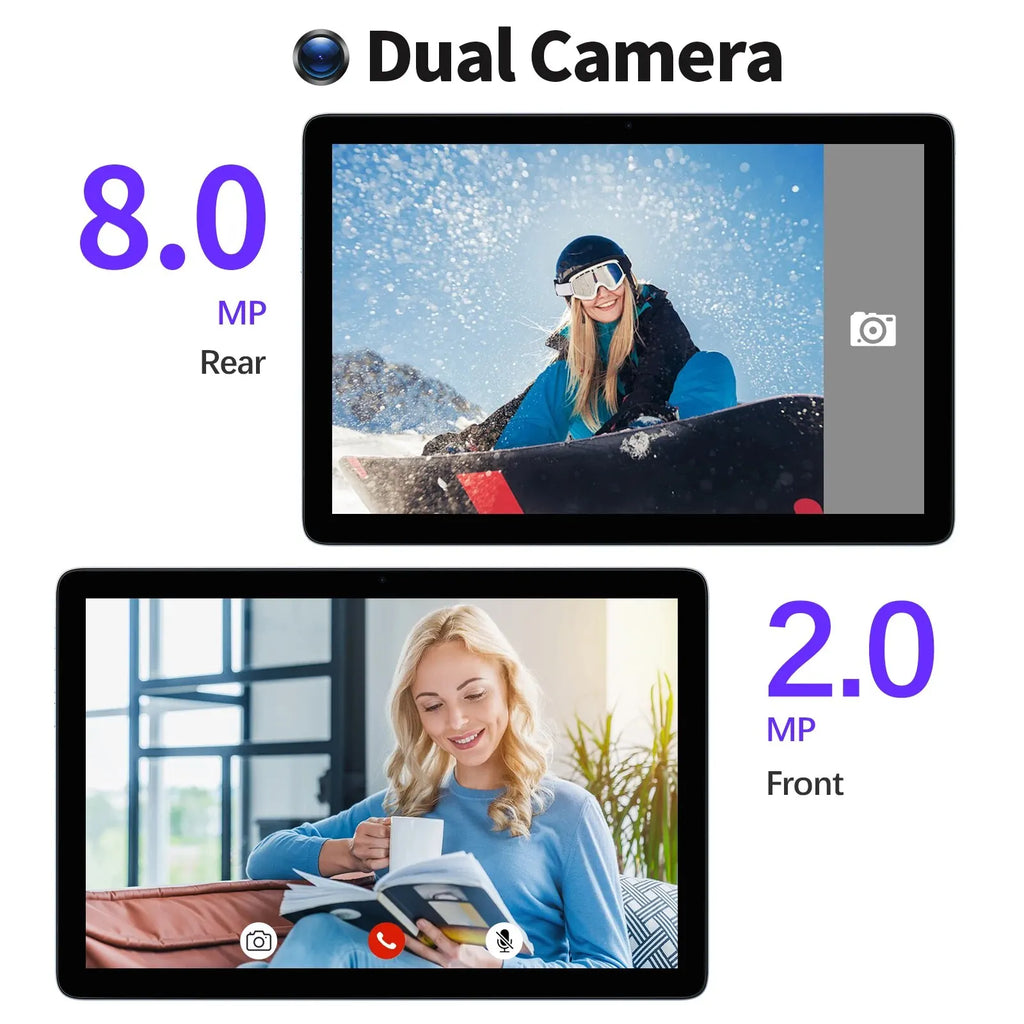 PRITOM TAB11 Android 14 Tablet 10 Inch, 8GB (4+4 Expandable) RAM + 128GB ROM, Octa Core, 5G WiFi, with Keyboard, Mouse, Case