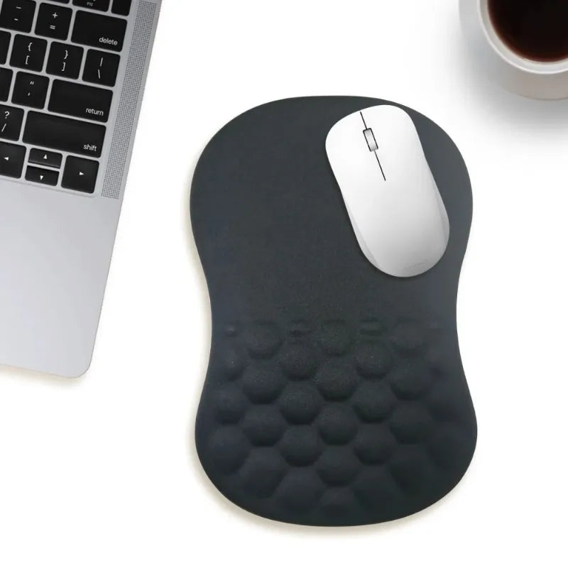 Ergonomic Wrist Rest Mouse Pad Comfortable Wrist Support Non-Slip High Elastic Memory Cotton Mousepad for PC Laptop Computer