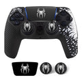Anti-Slip Controller Skin Shell for PS5 Controller Silicone Cover Case with Rubber Thumb Grip Gaps and Touch Pad Sticker For PS5