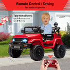 12V Kids Ride On Toy Mini Truck Electric Play Car with Parent Remote Control 4-Wheel Suspension Bluetooth Speaker Birthday Gifts