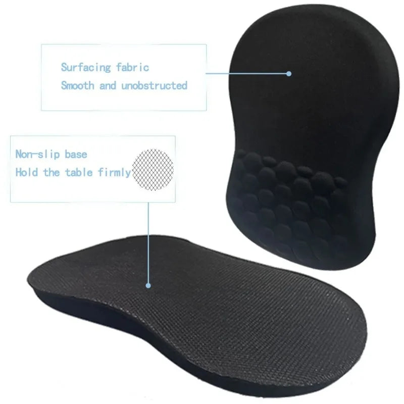 Ergonomic Wrist Rest Mouse Pad Comfortable Wrist Support Non-Slip High Elastic Memory Cotton Mousepad for PC Laptop Computer
