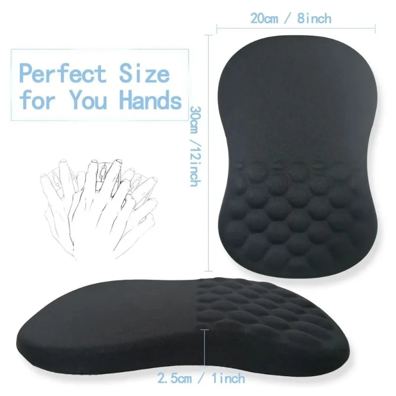 Ergonomic Wrist Rest Mouse Pad Comfortable Wrist Support Non-Slip High Elastic Memory Cotton Mousepad for PC Laptop Computer