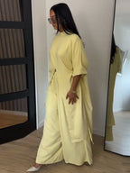Fashion Stripe Long Pants Set Women Chic Lapel Single Breasted Shirt High Waist Wide Leg Trousers 2026 Spring New 2 Pcs Outfits