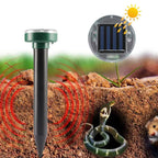 4PCS Solar Powered Ultrasonic Mouse Mole Repeller Rodent Deterrent Vibration Wave LED Lights For Yard Garden Park Farm Outdoor