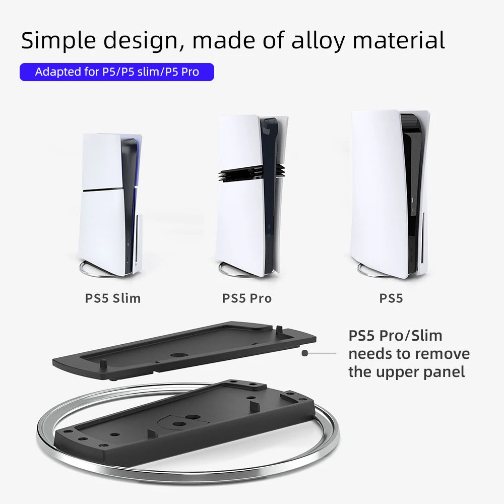 PS5 Host Bracket, Made of Sturdy and Durable Alloy Material, Anti Slip, Suitable for P5/P5 Pro/P5 Slim, P5 Accessories