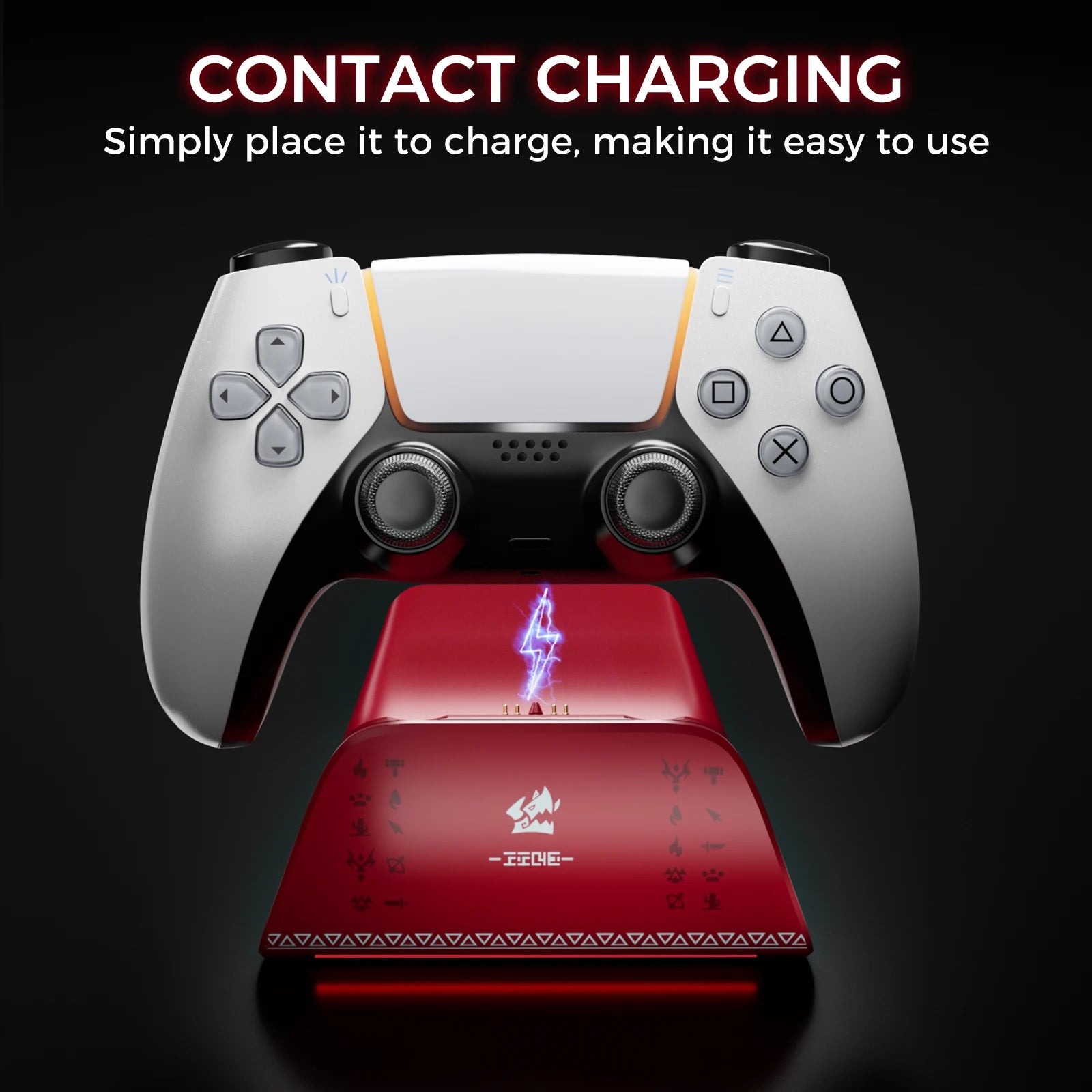 IINE CHARGING STATION FOR PS5 CONTROLLER/Anti-slip Design，LED Indicator，Overcharge Protection，Fast Charging