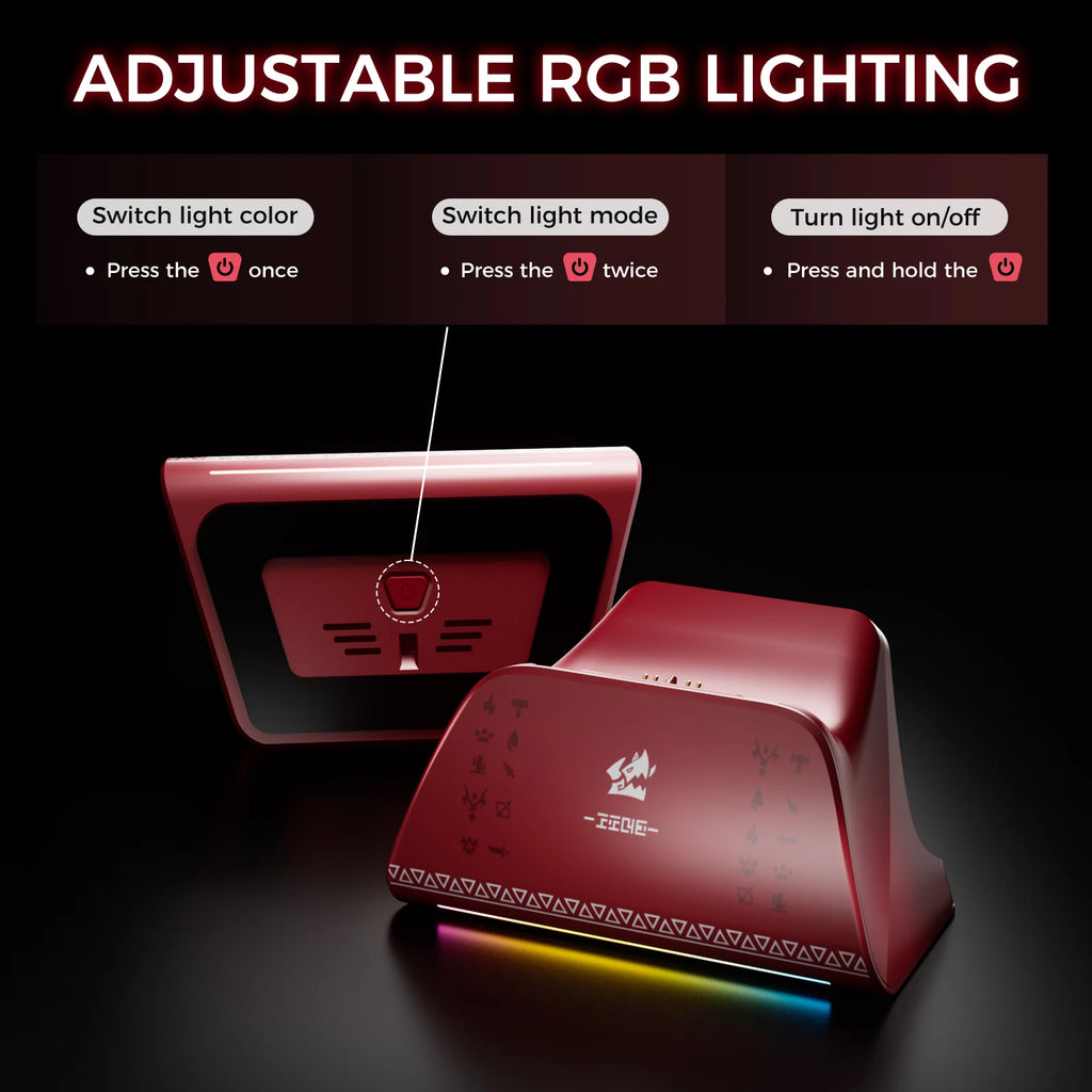 IINE CHARGING STATION FOR PS5 CONTROLLER/Anti-slip Design，LED Indicator，Overcharge Protection，Fast Charging
