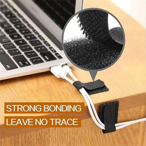 10/20Pcs Self Adhesive Reusable Cable Ties Wire Organizer Storage Stand Mouse Earphone Data Cord Desktop Tidy Management Winder