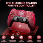 IINE CHARGING STATION FOR PS5 CONTROLLER/Anti-slip Design，LED Indicator，Overcharge Protection，Fast Charging